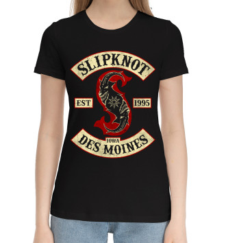 Женская Хлопковая футболка Slipknot
