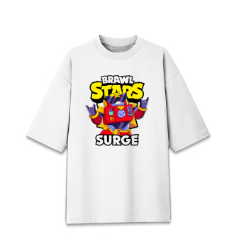 Женская Хлопковая футболка оверсайз Brawl Stars, Surge