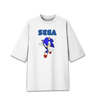 Женская Хлопковая футболка оверсайз Соник Sega