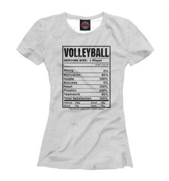 Футболка для девочек Volleyball Nutrition Facts