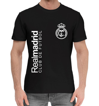 Мужская Хлопковая футболка ФК Реал Мадрид (Club De Futbol)