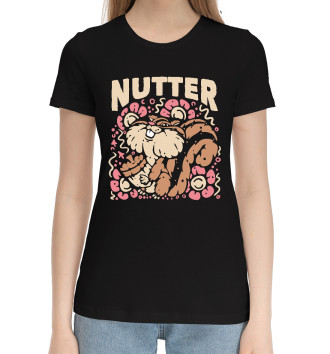 Женская Хлопковая футболка Ореховая Белочка