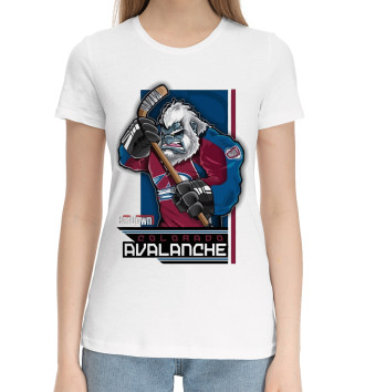 Женская Хлопковая футболка Colorado Avalanche