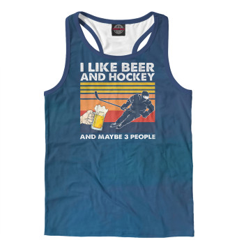 Мужская Борцовка I Like Beer And Hockey