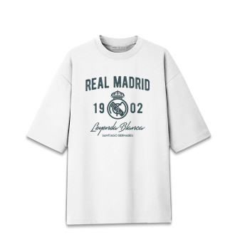 Женская Хлопковая футболка оверсайз Реал Мадрид