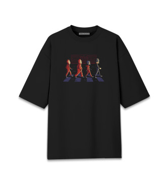 Женская Хлопковая футболка оверсайз Money Heist Beatles