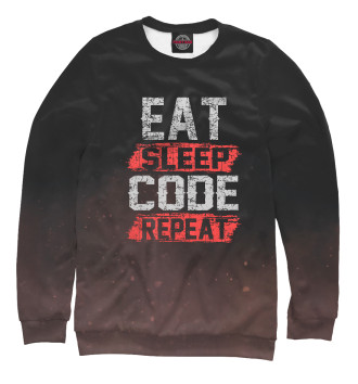Свитшот для мальчиков Eat sleep code repeat