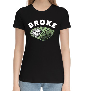Женская Хлопковая футболка Broke