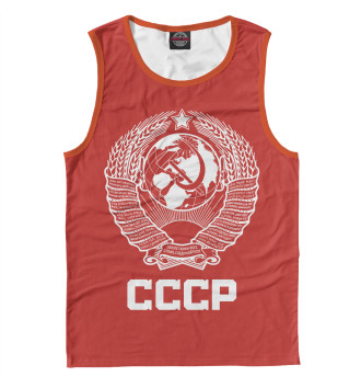 Мужская Майка Герб СССР на красном фоне