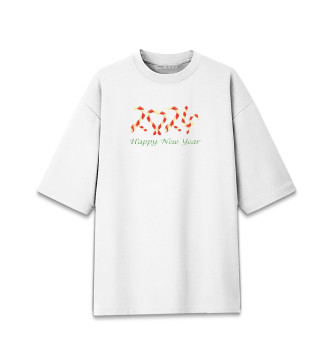Хлопковая футболка оверсайз для девочек 2024 из конфет