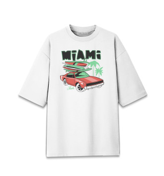 Женская Хлопковая футболка оверсайз Miami