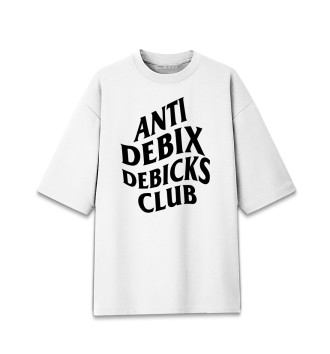 Женская Хлопковая футболка оверсайз Anti debix debicks club