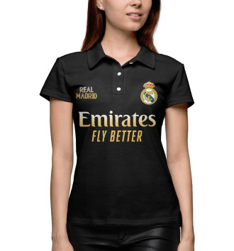 Женское Поло Real Madrid Gold