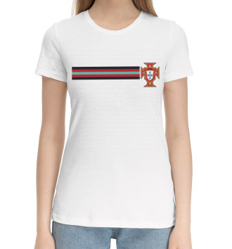 Женская Хлопковая футболка Сборная Португалии