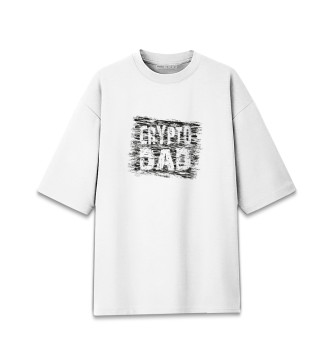 Мужская Хлопковая футболка оверсайз Crypto Dad
