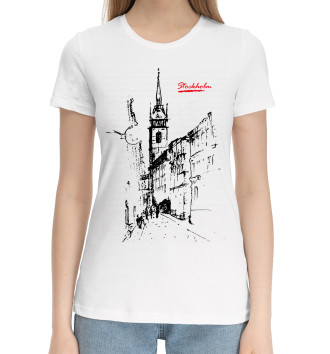 Женская Хлопковая футболка Stockholm