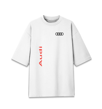 Женская Хлопковая футболка оверсайз Audi
