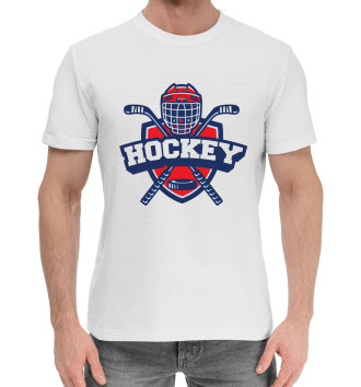 Мужская Хлопковая футболка Hockey