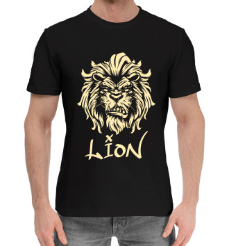 Мужская Хлопковая футболка Lion