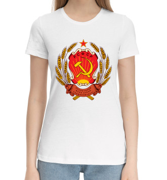 Женская Хлопковая футболка Российская СФСР