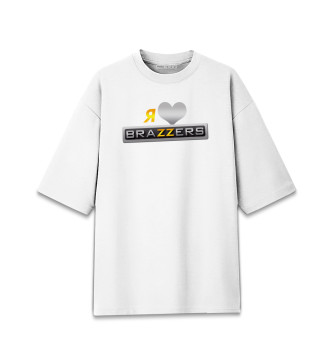 Женская Хлопковая футболка оверсайз Brazzers