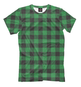 Мужская футболка Зеленая шотландка