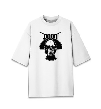 Хлопковая футболка оверсайз для девочек DOOM Biohazard
