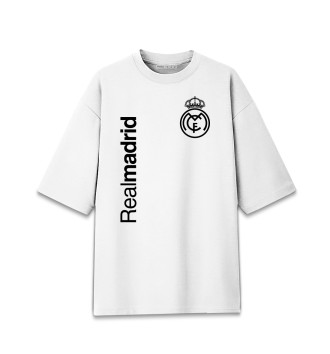 Женская Хлопковая футболка оверсайз Real Madrid