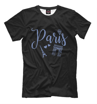 Мужская футболка Love Paris