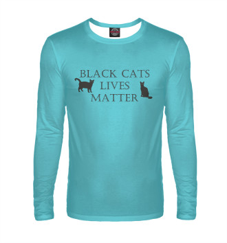 Мужской Лонгслив Black cats lives matter