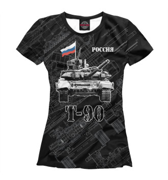 Футболка для девочек Т-90 Основной боевой танк России
