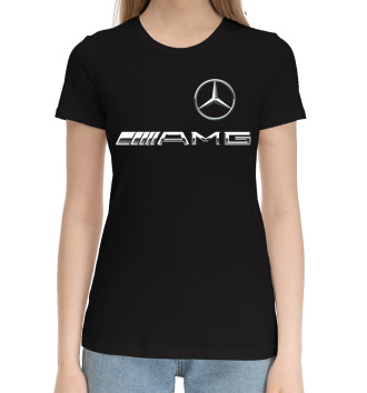 Женская Хлопковая футболка AMG