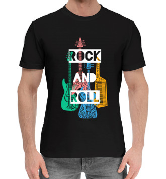 Мужская Хлопковая футболка Rock and roll