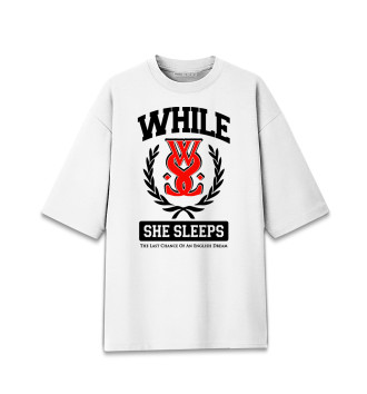 Женская Хлопковая футболка оверсайз While She Sleeps