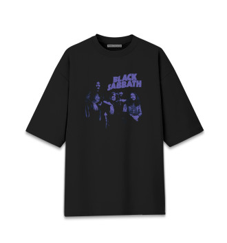 Женская Хлопковая футболка оверсайз Black Sabbath