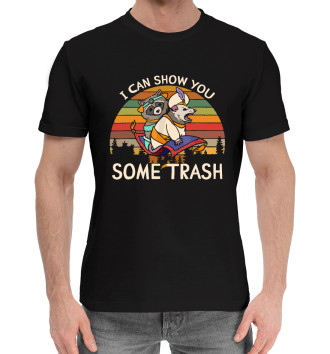 Мужская Хлопковая футболка I can show you some trash
