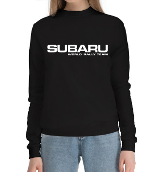 Женский Хлопковый свитшот Subaru Racing