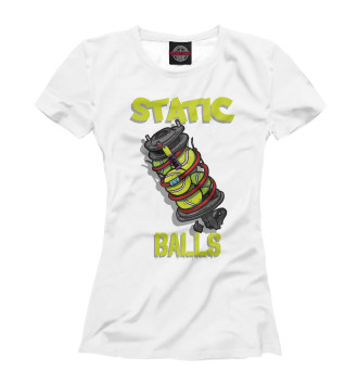Женская Футболка Static Balls