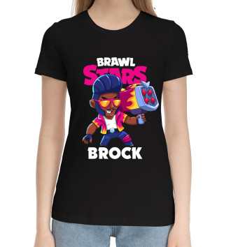 Женская Хлопковая футболка Brawl Stars, Brock