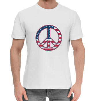 Мужская Хлопковая футболка Peace USA