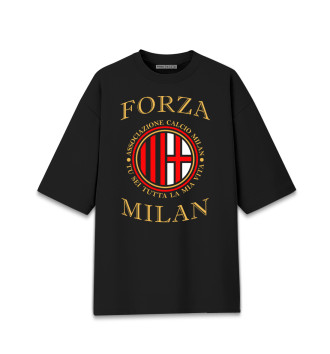 Хлопковая футболка оверсайз для девочек Милан