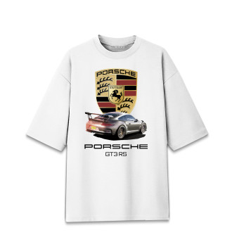 Женская Хлопковая футболка оверсайз Porsche GT3 RS