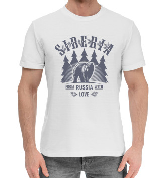 Мужская Хлопковая футболка Сибирь