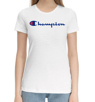 Женская Хлопковая футболка Champion