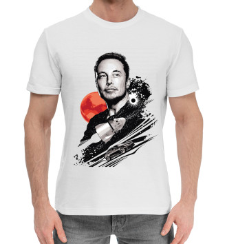 Мужская Хлопковая футболка Илон Маск