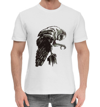 Мужская Хлопковая футболка Графическая сова