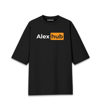 Мужская Хлопковая футболка оверсайз Alex + Hub