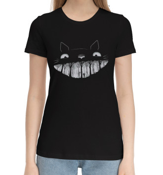 Женская Хлопковая футболка Smiling Totoro