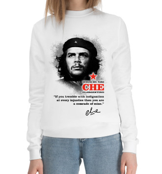 Женский Хлопковый свитшот Che (белый фон)