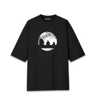 Мужская Хлопковая футболка оверсайз Planet Totoro